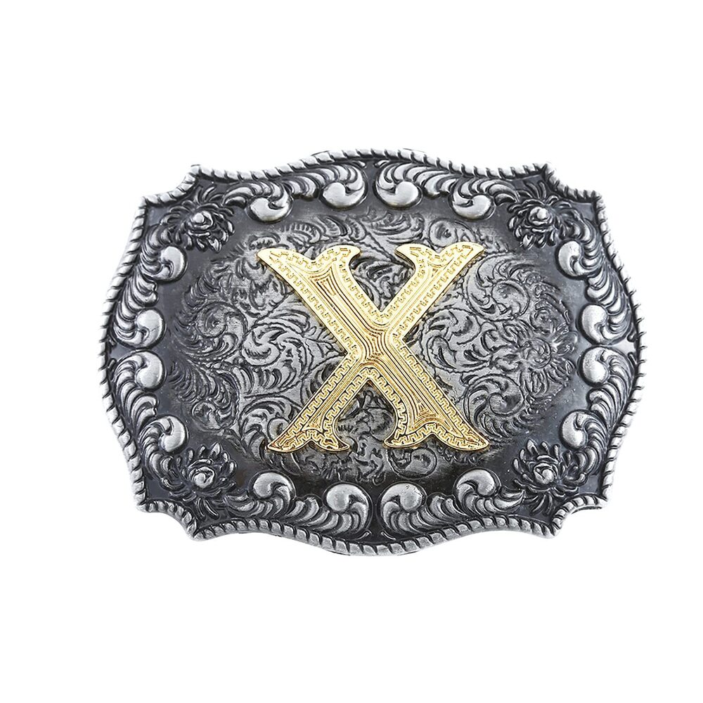 4410 Belt Buckle , Western Cowboy Rodeo Small Alphabet Letter ABCDMRJ to Z